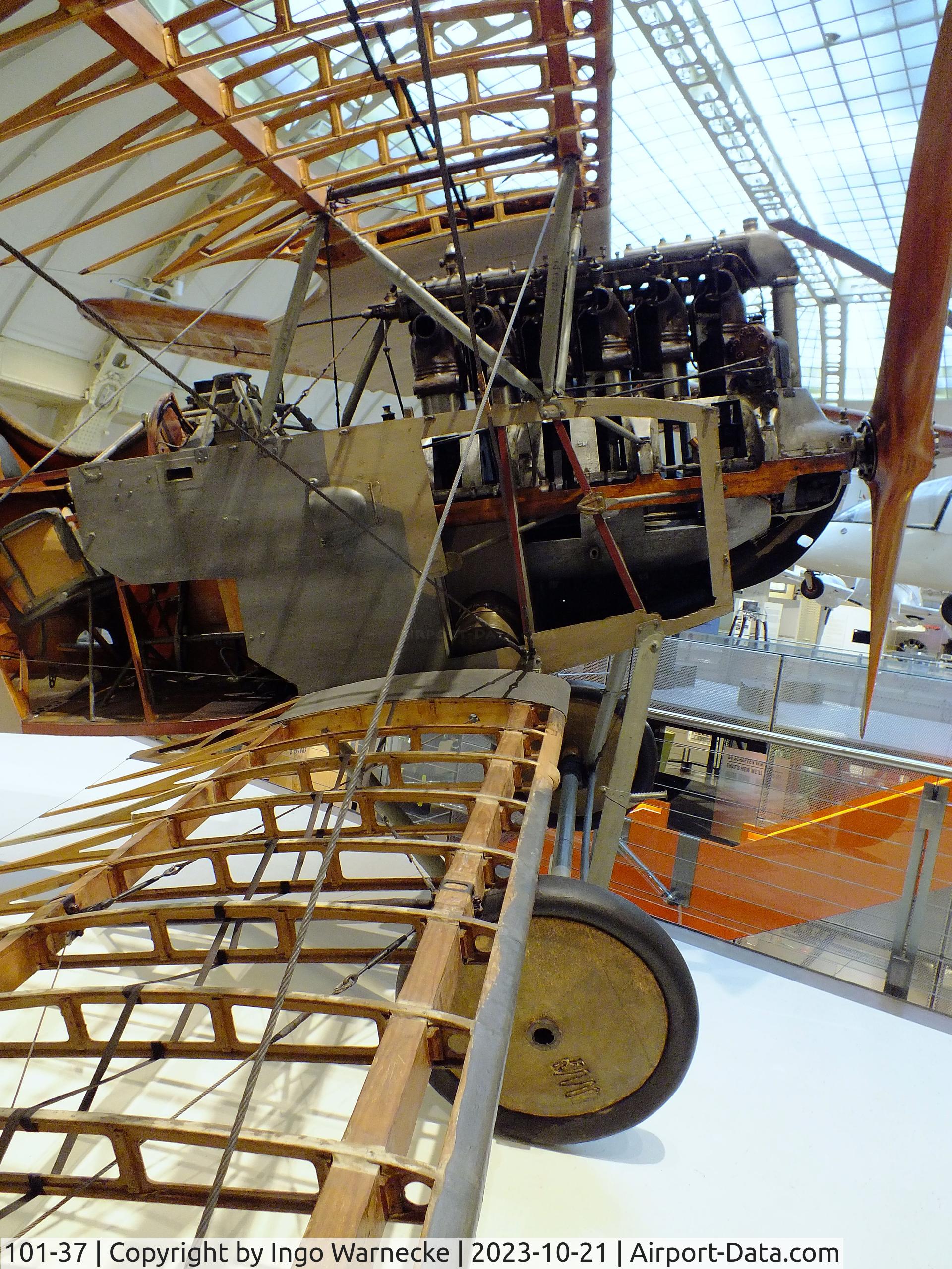 101-37, Aviatik Berg D.1 C/N 101.37, Aviatik Berg D.1 (minus outer skin on starboard side) at the Technisches Museum Wien (Vienna Technical Museum)