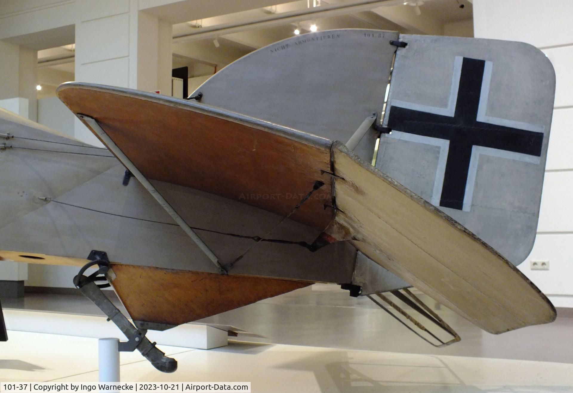 101-37, Aviatik Berg D.1 C/N 101.37, Aviatik Berg D.1 (minus outer skin on starboard side) at the Technisches Museum Wien (Vienna Technical Museum)