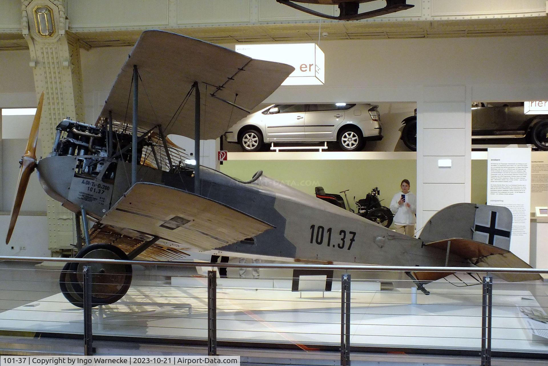 101-37, Aviatik Berg D.1 C/N 101.37, Aviatik Berg D.1 (minus outer skin on starboard side) at the Technisches Museum Wien (Vienna Technical Museum)