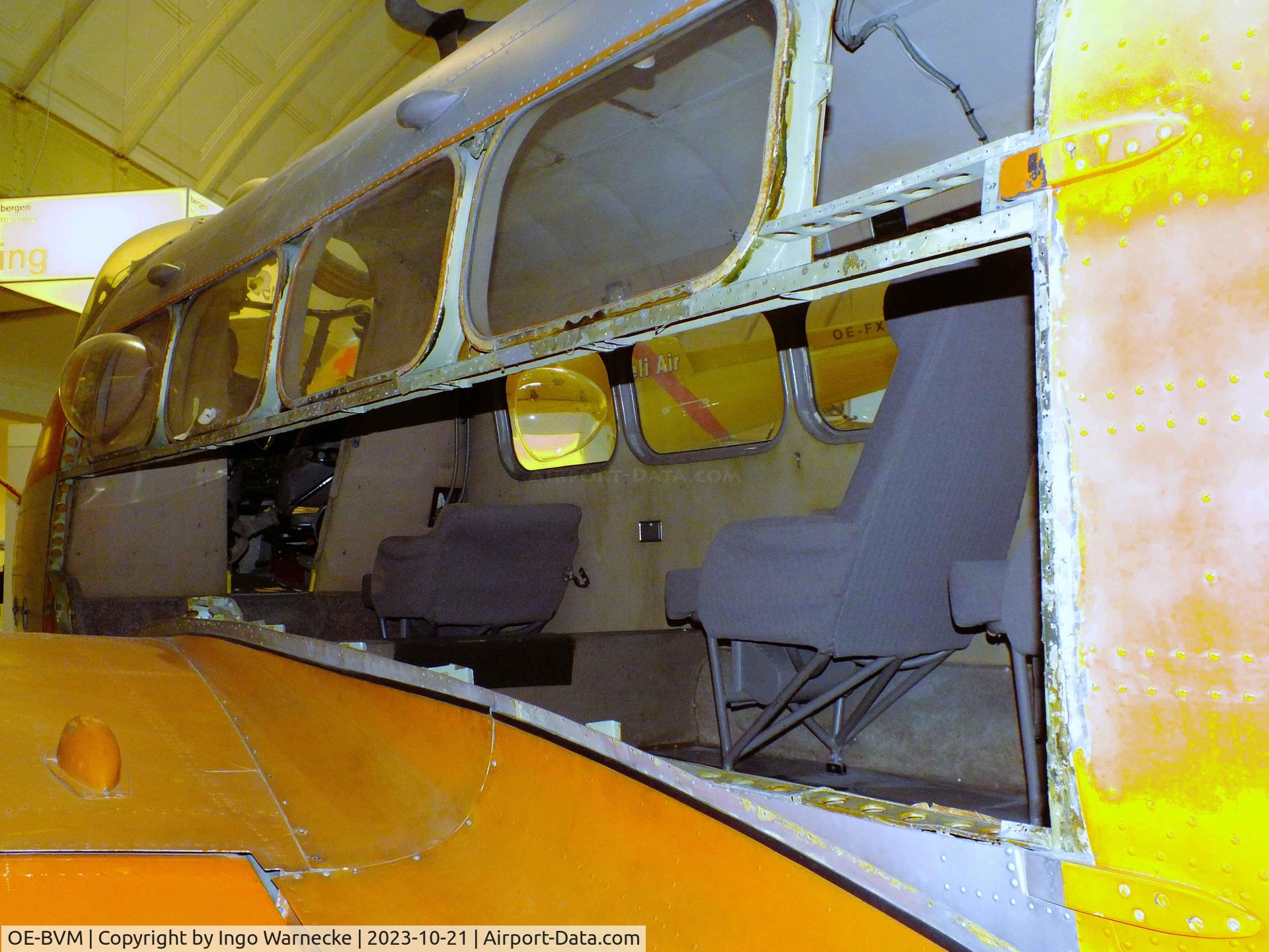 OE-BVM, 1957 De Havilland DH-104 Dove 1 C/N 04488, De Havilland D.H.104 Dove 1 (minus port outer wing / starboard wing and tailplane) at the Technisches Museum Wien (Vienna Technical Museum) #i