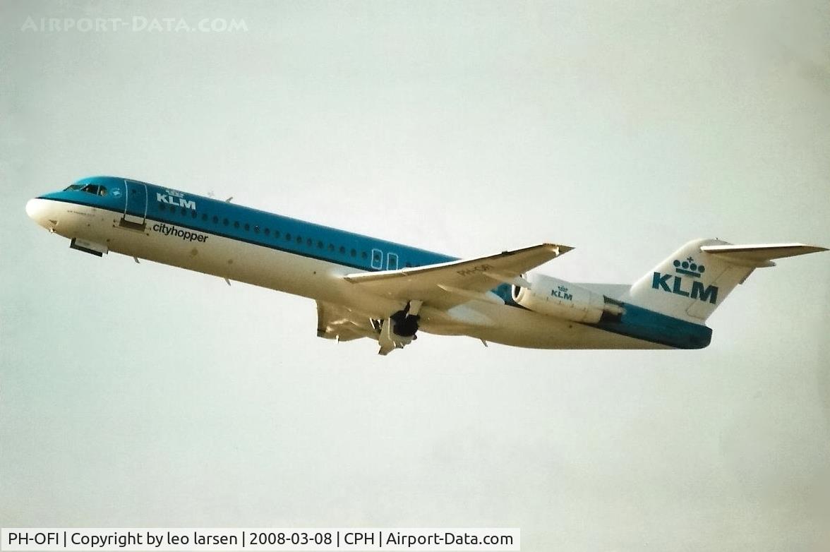 PH-OFI, 1989 Fokker 100 (F-28-0100) C/N 11279, Copenhagen 8.3.2008