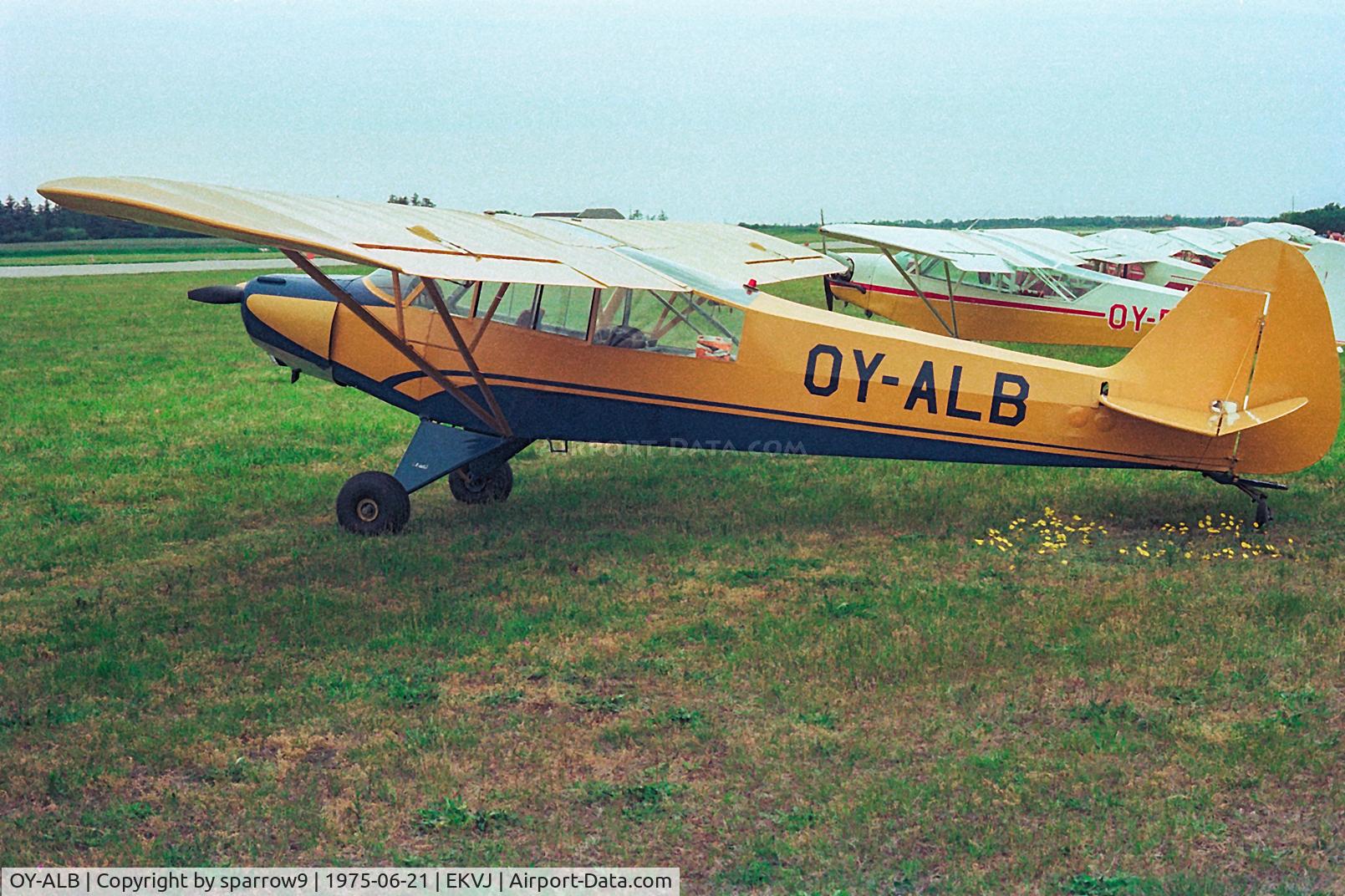 OY-ALB, 1951 Piper PA-18-95 (L-18C) Super Cub C/N 18-1355, Began its life as a L-18C Super Cub. scanned from a slide.