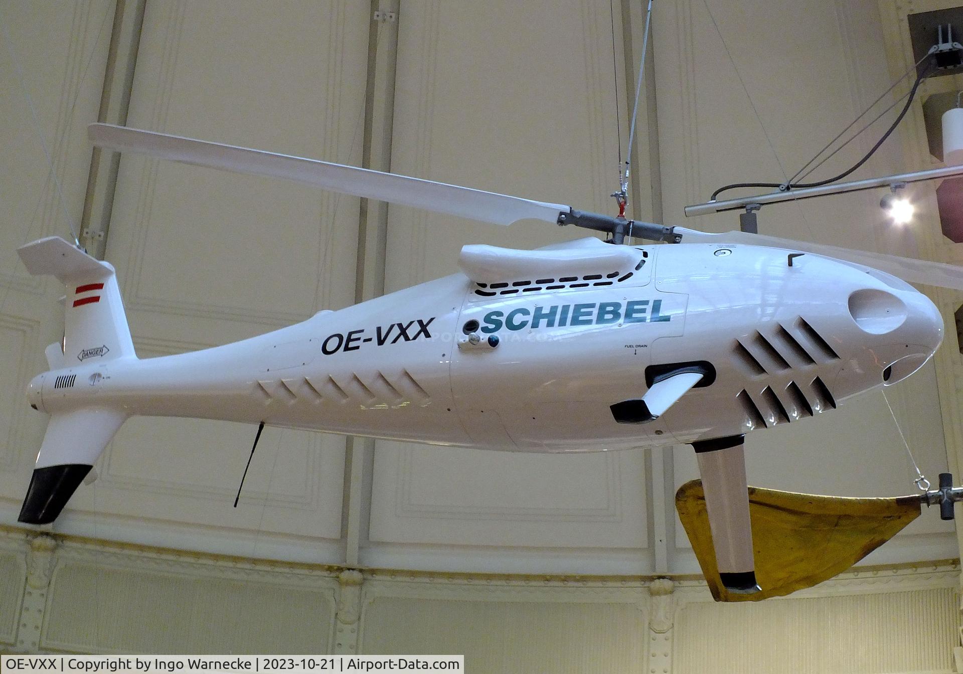 OE-VXX, Schiebel S-100 Camcopter C/N 0250, Schiebel S-100 Camcopter rotary wing drone at the Technisches Museum Wien (Vienna Technical Museum)