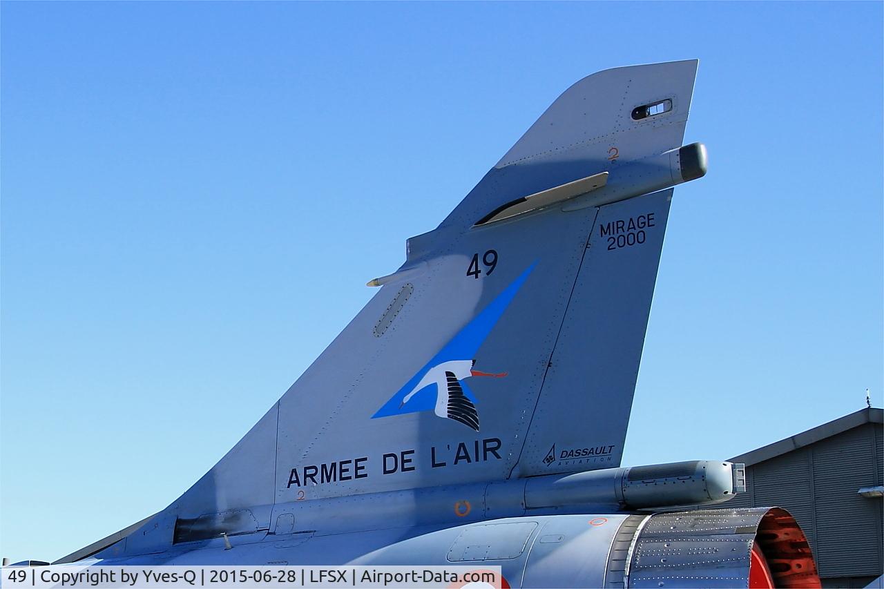 49, Dassault Mirage 2000-5F C/N 225, Dassault Mirage 2000-5F, Tail close up view, Luxeuil-St Sauveur Air Base 116 (LFSX)