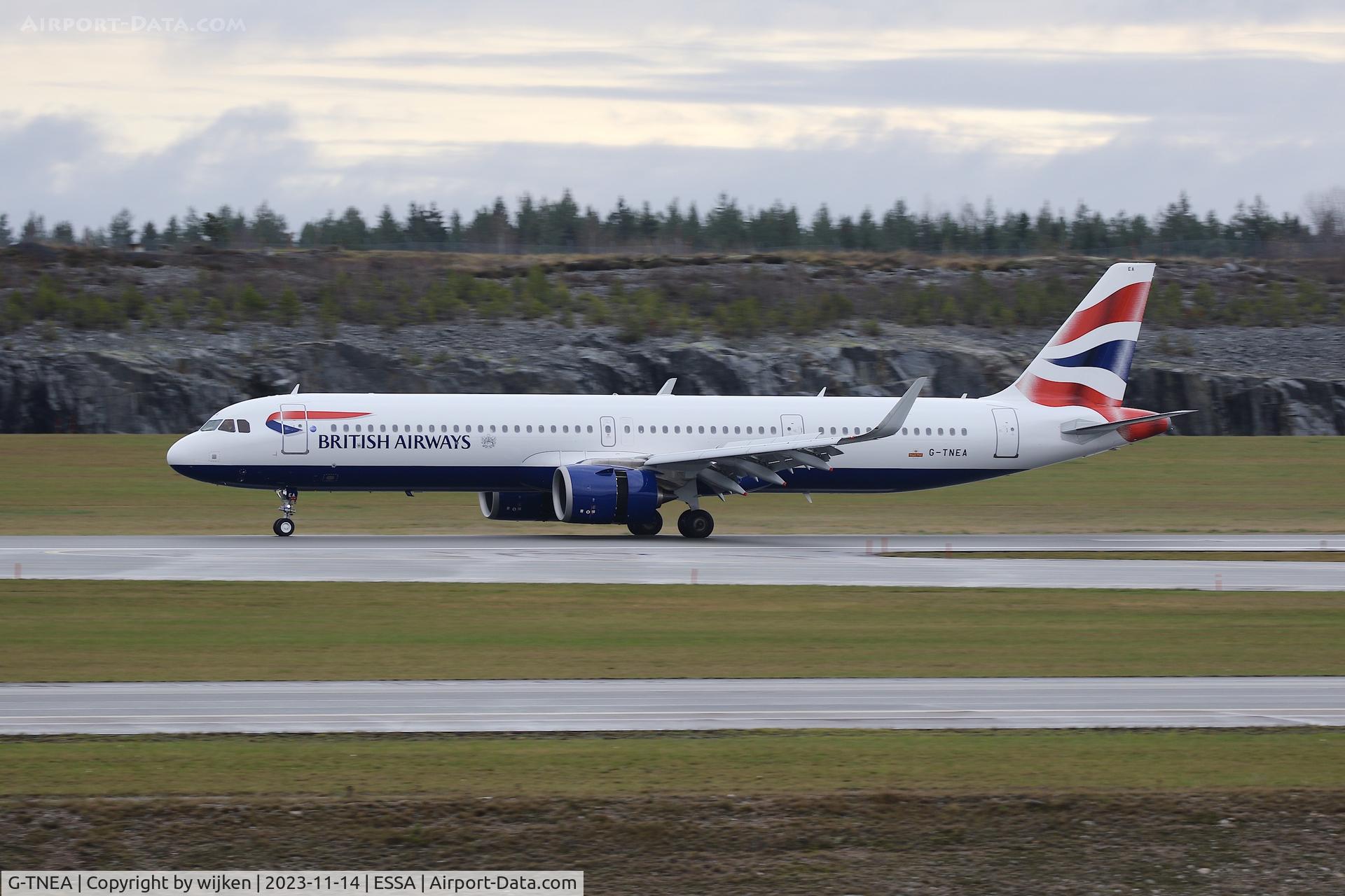 G-TNEA, 2023 Airbus A321-251NX C/N 11603, RWY 01R
