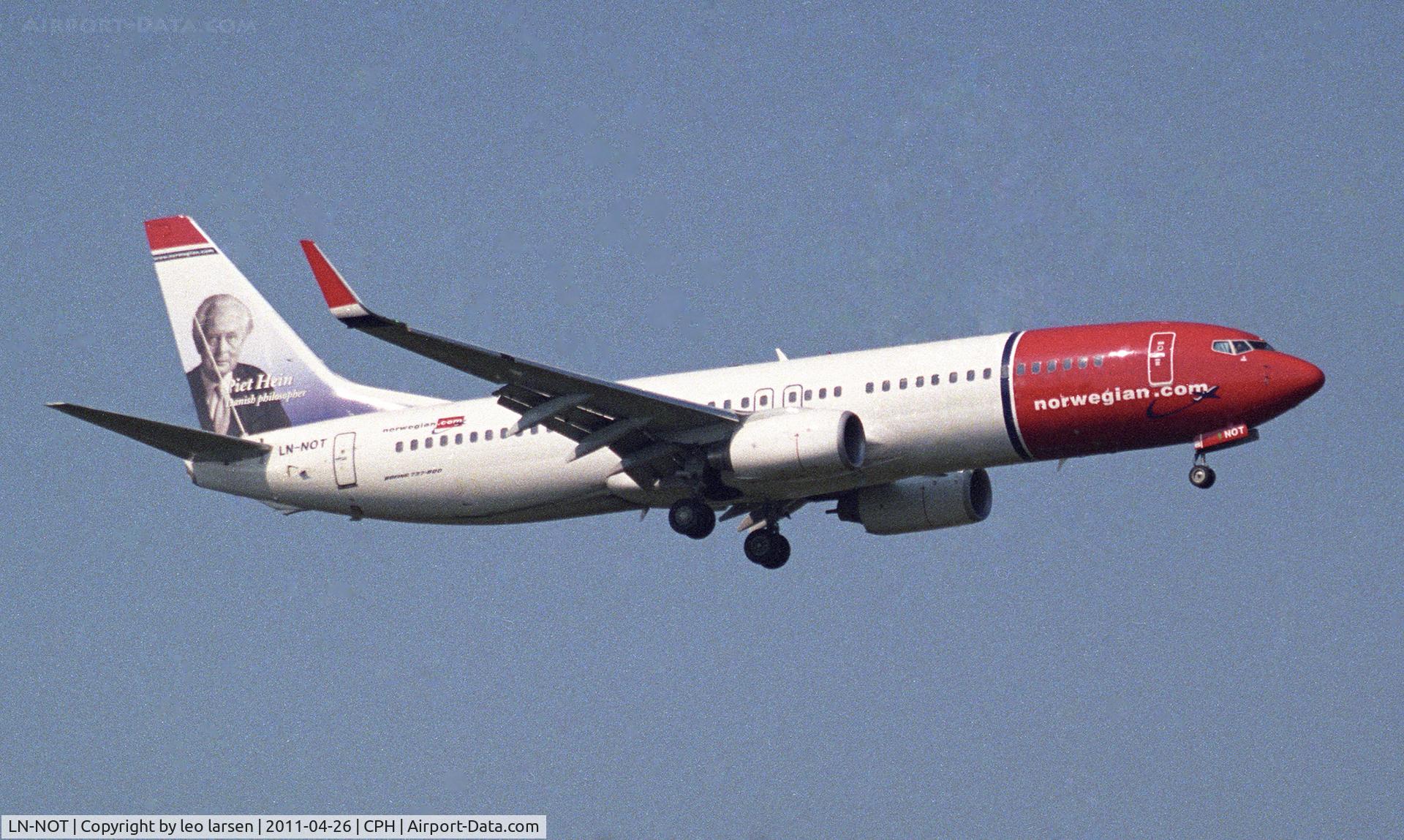 LN-NOT, 2010 Boeing 737-8JP C/N 37816, Copenhagen 26.4.2011