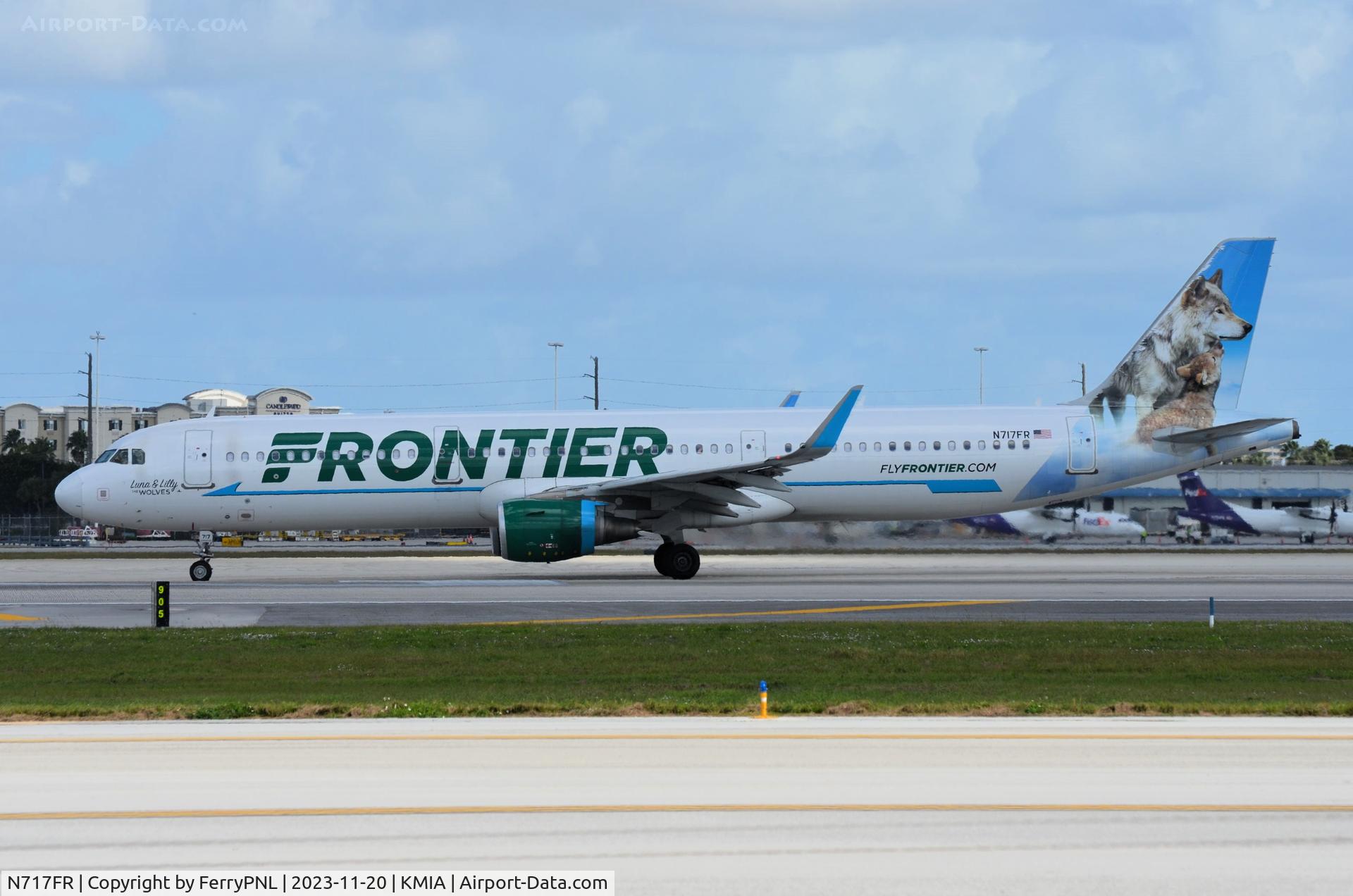 N717FR, 2017 Airbus A321-211 C/N 7536, Frontier A321 Luna & Lilly