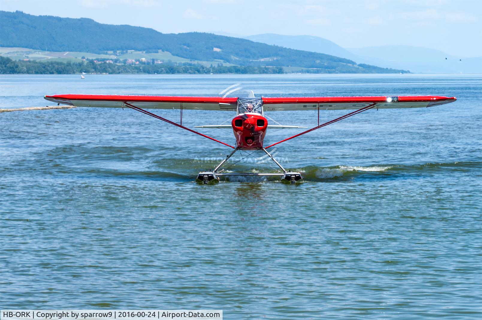 HB-ORK, 1959 Piper PA-18-150 Super Cub Super Cub C/N 18-7035, Near Yverdon on the Lac de Neuchâtel