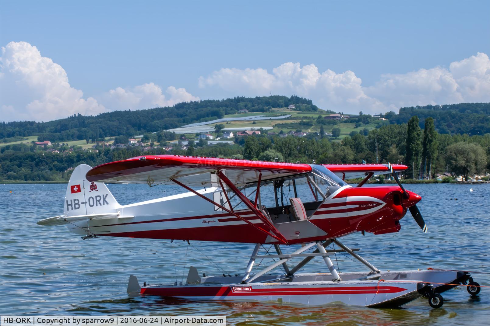 HB-ORK, 1959 Piper PA-18-150 Super Cub Super Cub C/N 18-7035, At Yverdon on the Lac de Neuchâtel