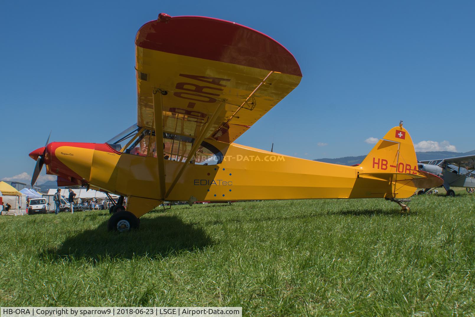 HB-ORA, 1959 Piper PA-18-150 Super Cub C/N 18-7049, RIO at Ecuvillens