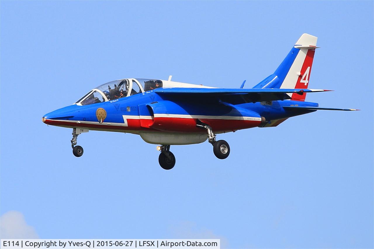 E114, Dassault-Dornier Alpha Jet E C/N E114, Dassault-Dornier Alpha Jet E (F-TERR), Athos 04 of Patrouille de France 2015, Luxeuil-Saint Sauveur Air Base (LFSX)