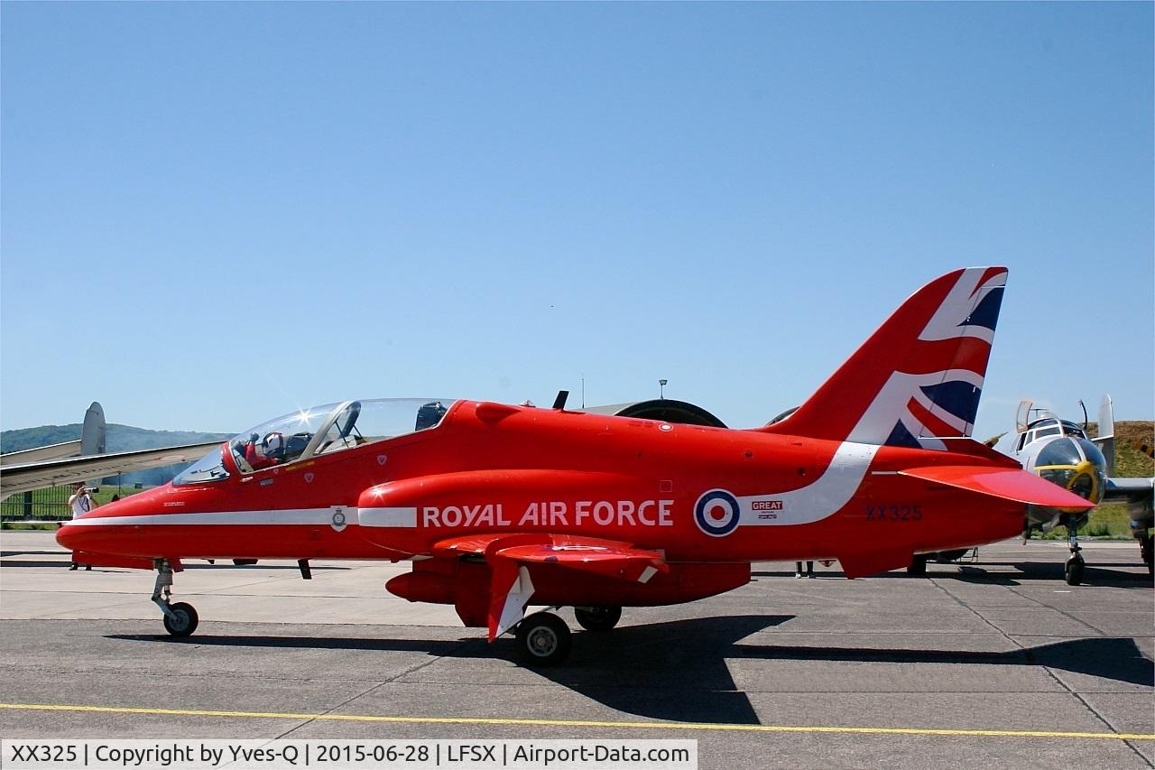 XX325, 1980 Hawker Siddeley Hawk T.1 C/N 169/312150, Red Arrows Hawker Siddeley Hawk T.1, Luxeuil-St Sauveur Air Base 116 (LFSX)