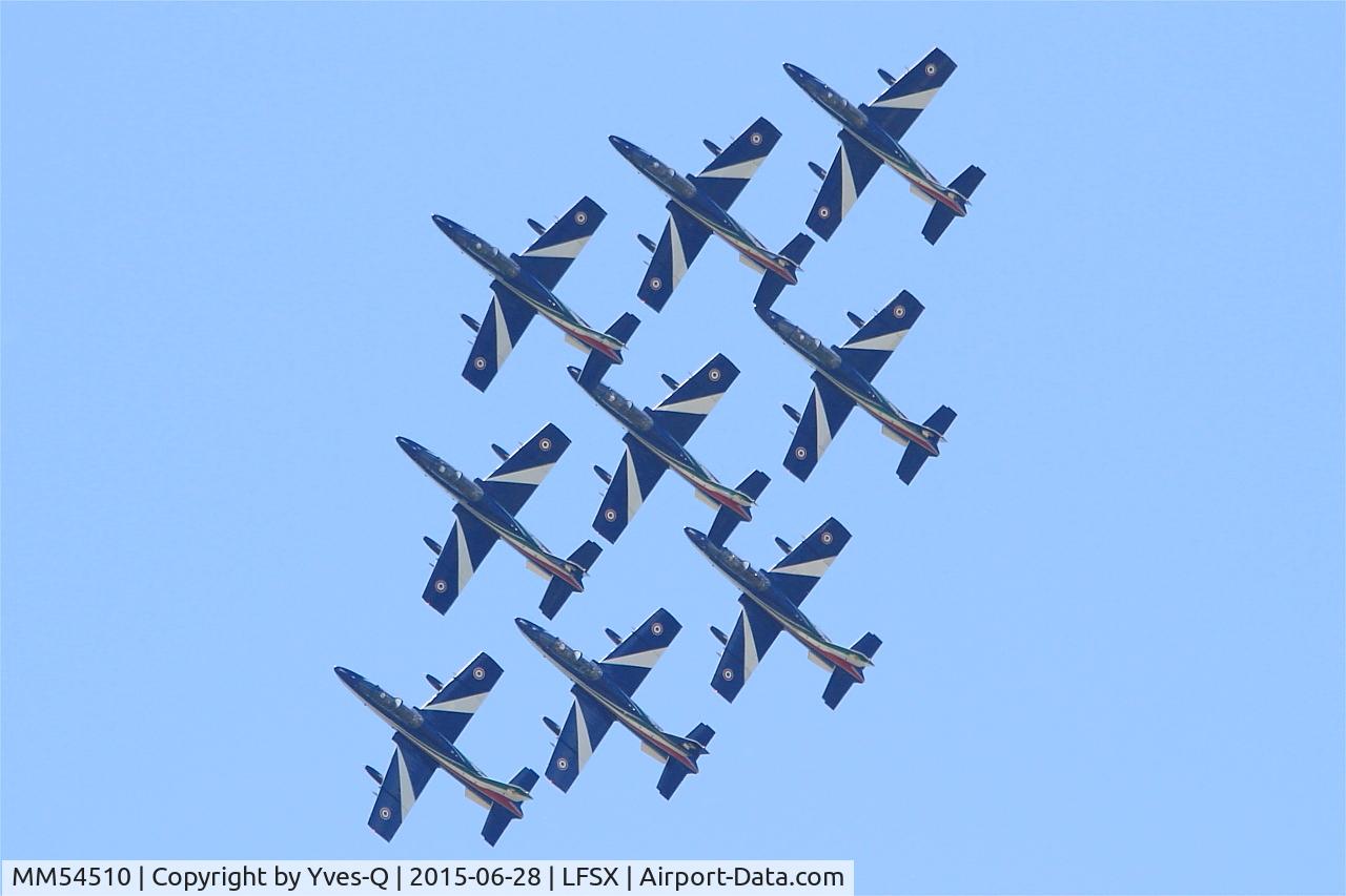 MM54510, Aermacchi MB-339PAN C/N 6726/121/AA058, Aermacchi MB-339PAN, N°1 of Frecce Tricolori Aerobatic Team 2015, Luxeuil-Saint Sauveur Air Base 116 (LFSX)