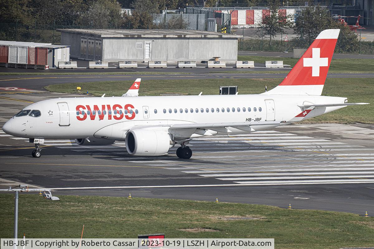 HB-JBF, 2017 Bombardier CSeries CS100 (BD-500-1A10) C/N 50015, Zurich Airport