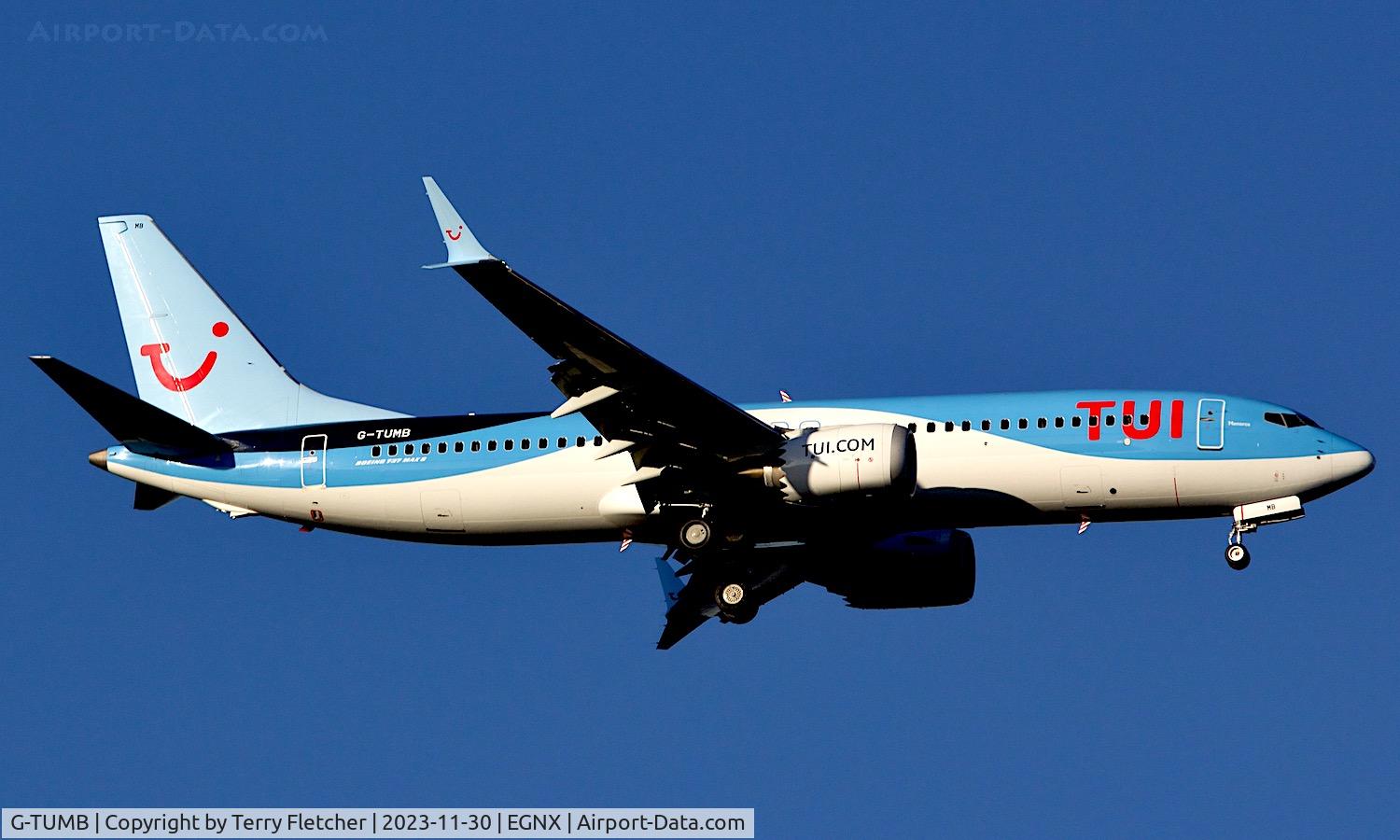 G-TUMB, 2018 Boeing 737-8 MAX C/N 44595, At East Midlands Airport