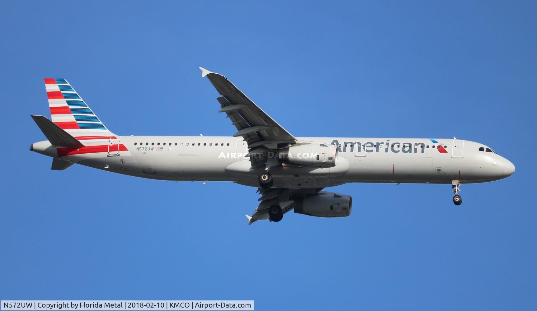 N572UW, 2013 Airbus A321-231 C/N 5899, AAL A321 zx KORD-MCO