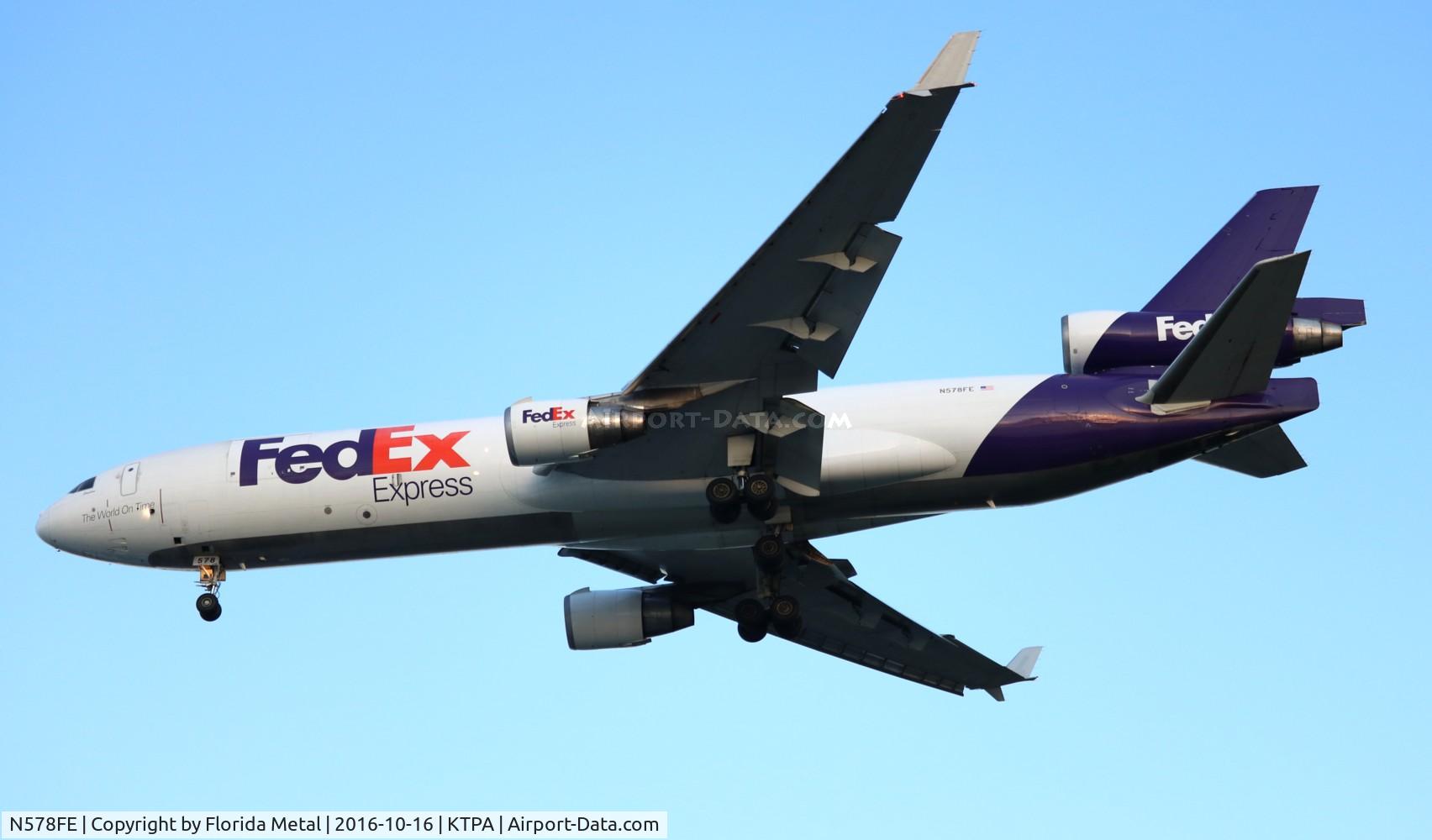 N578FE, 1992 McDonnell Douglas MD-11F C/N 48458, FDX MD-11F zx MEM-TPA