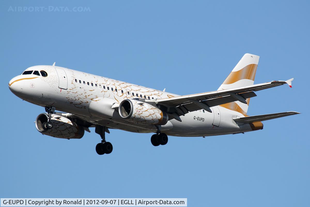 G-EUPD, 1999 Airbus A319-131 C/N 1142, at lhr