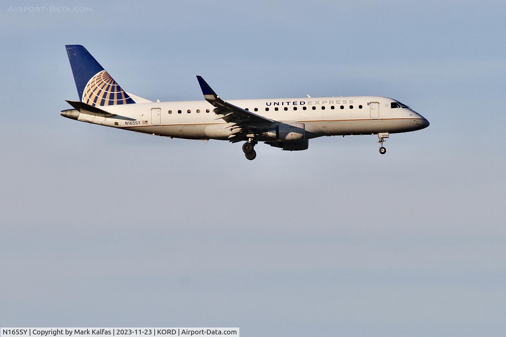 N165SY, 2016 Embraer 175LR (ERJ-170-200LR) C/N 17000613, SKYWEST/UNITED EXPRESS E75LR, N165SY OPERATING AS SKW4782 FROM KIND-KORD-SECOND APPROACH TO 10C AFTER A MISSED APPROACH.