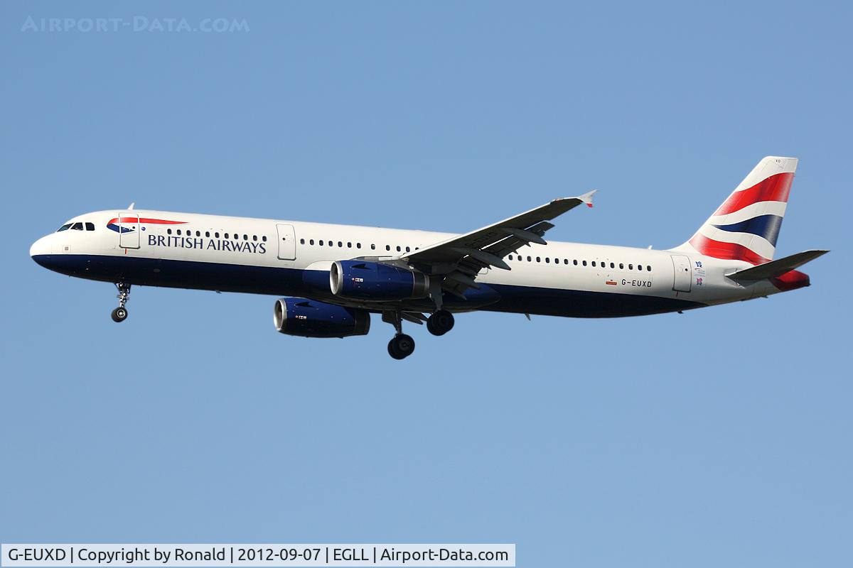 G-EUXD, 2004 Airbus A321-231 C/N 2320, at lhr