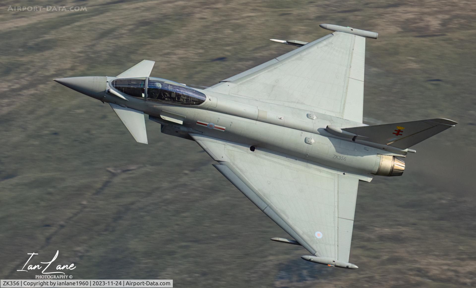 ZK356, 2013 Eurofighter EF-2000 Typhoon FGR4 C/N BS117/423, Warton demonstration Typhoon low level in Cumbria