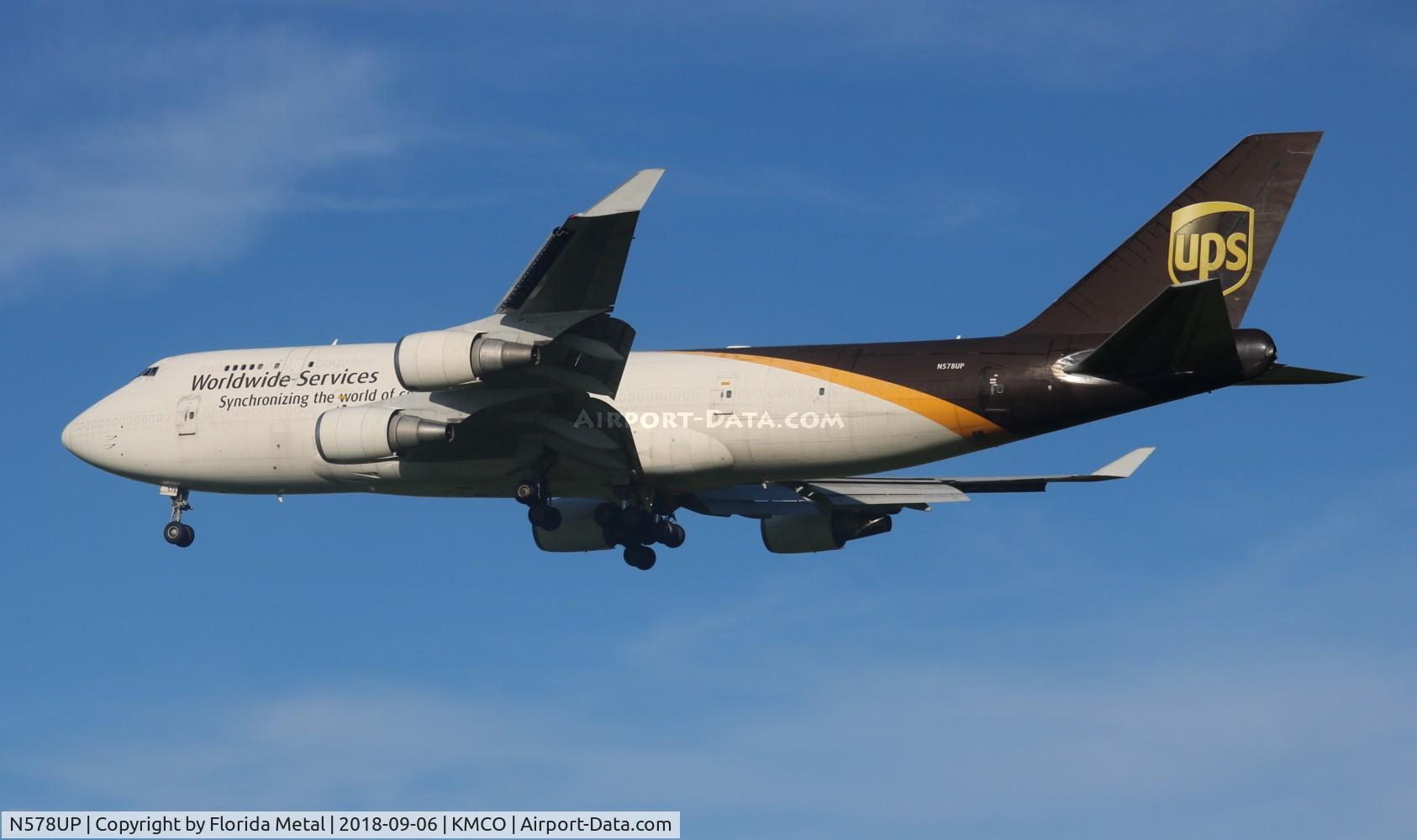 N578UP, 1993 Boeing 747-45EM(BCF) C/N 27154, UPS 747-400BCF zx SDF-MCO