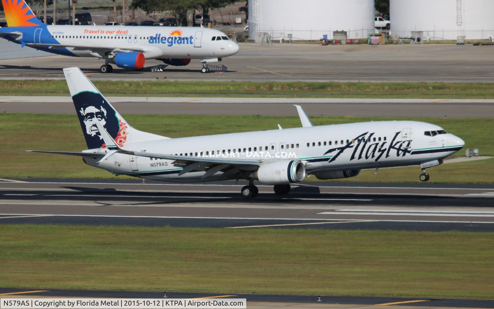 N579AS, 2007 Boeing 737-890 C/N 35187, ASA 738 zx SEA-TPA