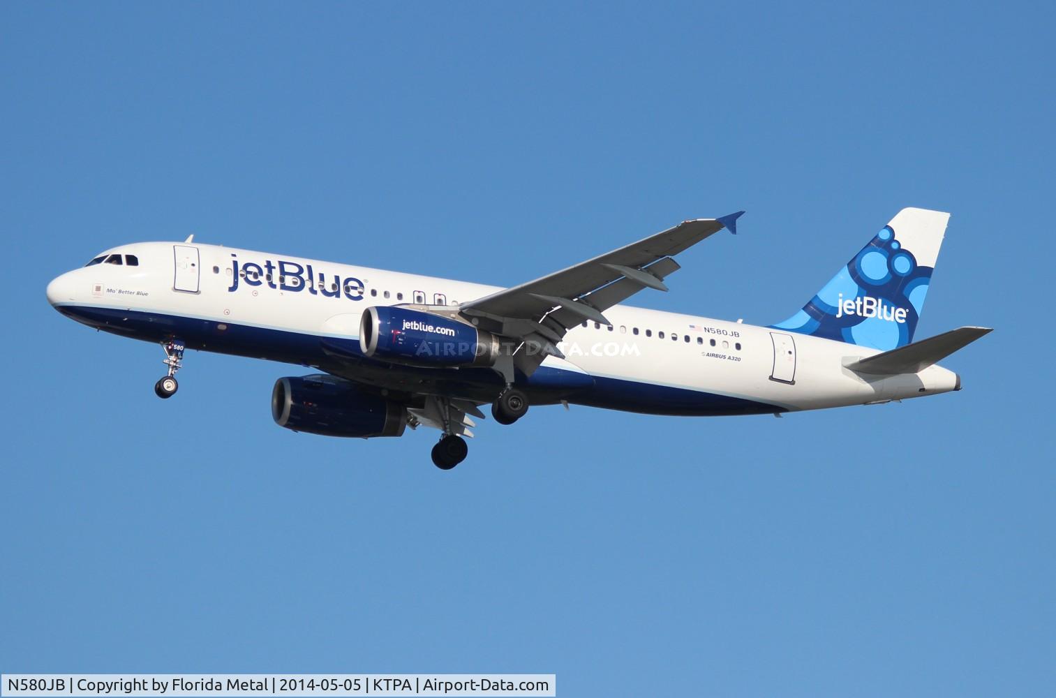 N580JB, 2003 Airbus A320-232 C/N 2136, JBU A320 zx