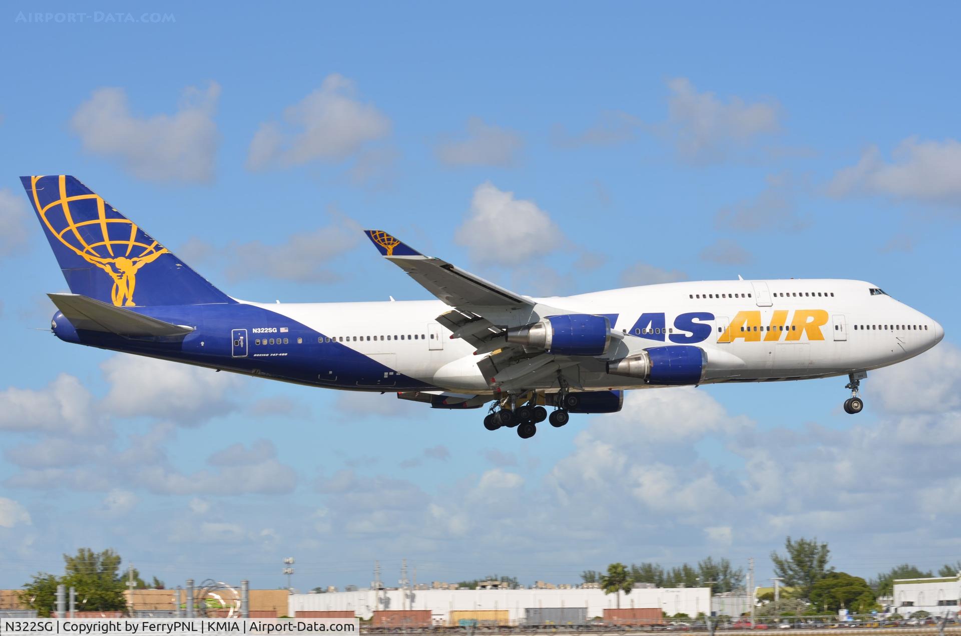 N322SG, 2000 Boeing 747-481 C/N 30322, Atlas passenger B744, former ANA JA405A