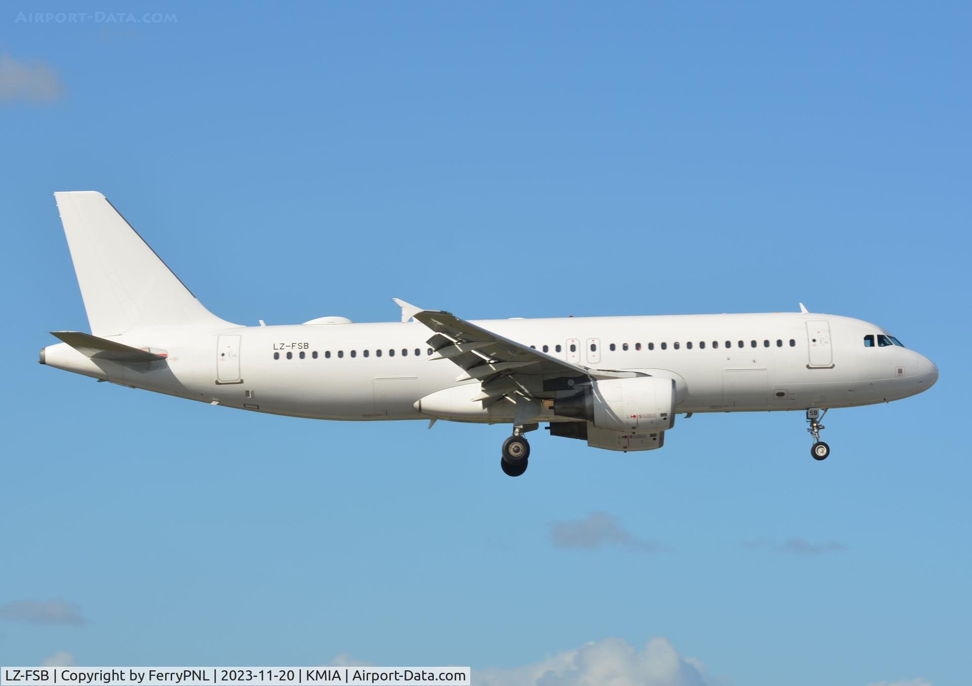 LZ-FSB, 2007 Airbus A320-214 C/N 3055, Fly2Sky A320 operating on behalf of Global X