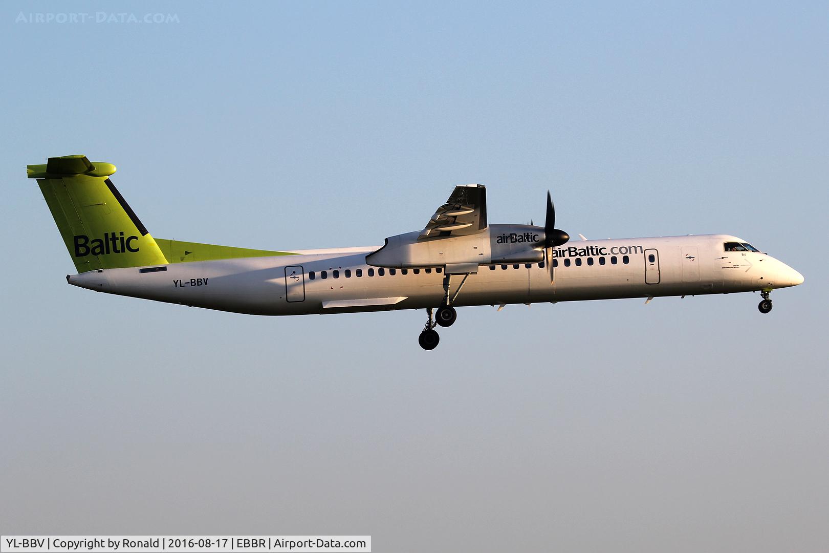 YL-BBV, 2013 De Havilland Canada DHC-8-402Q Dash 8 C/N 4444, at bru