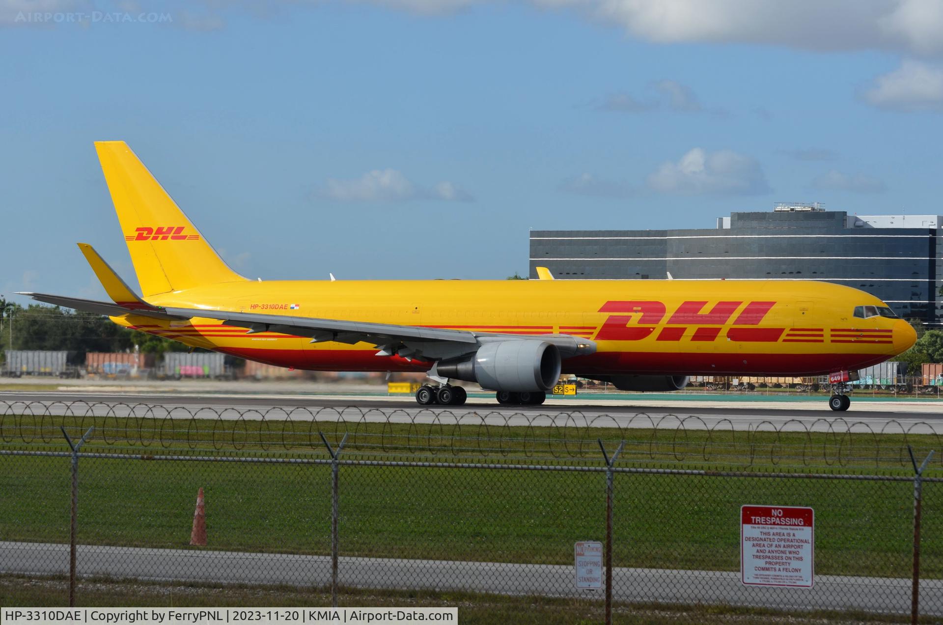 HP-3310DAE, 1997 Boeing 767-304/ER (BCF) C/N 28042, DHL Aero Expreso B763F departing MIA