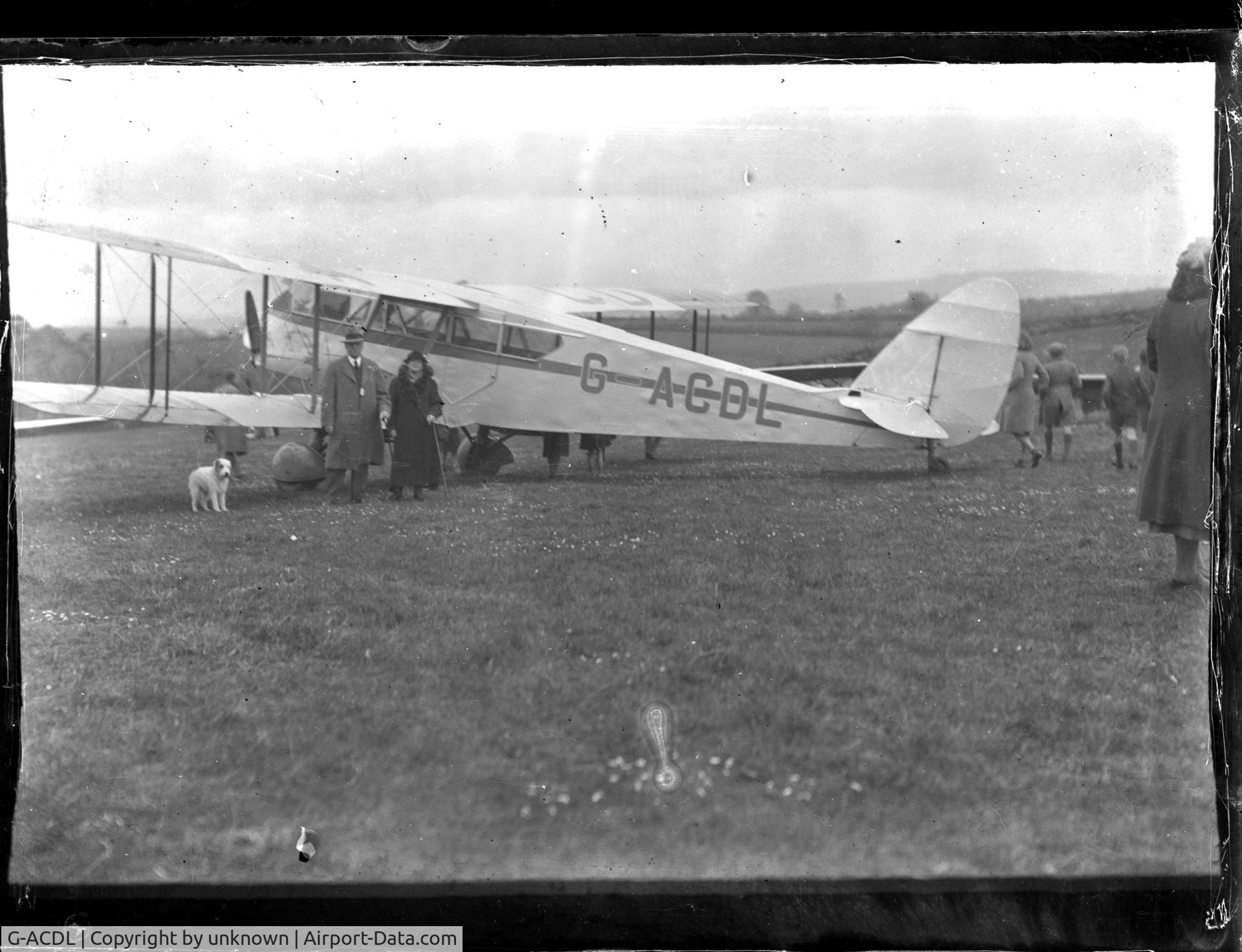 G-ACDL, De Havilland DH-84 Dragon C/N 6016, From glass negative