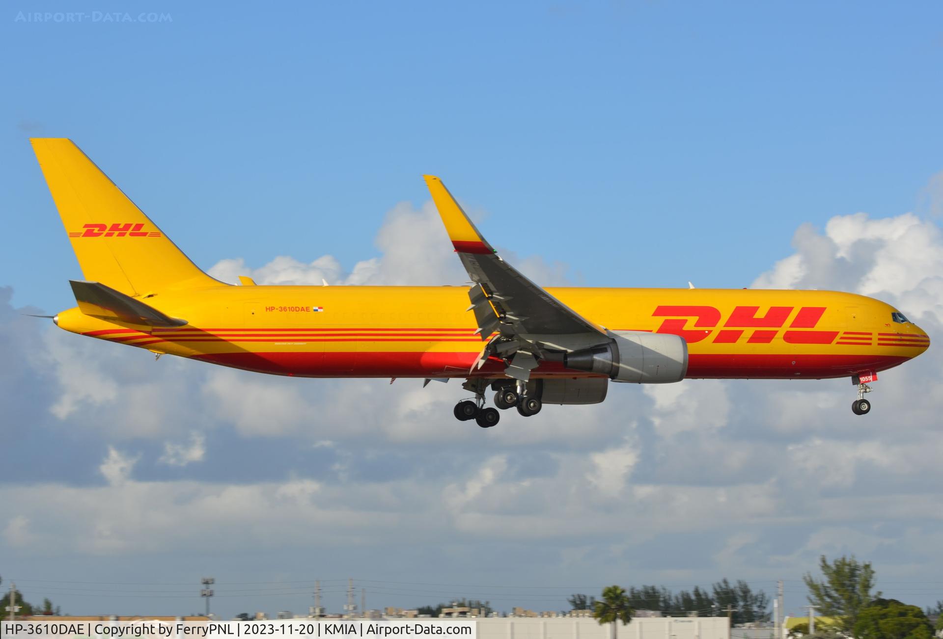 HP-3610DAE, 2013 Boeing 767-316ER(BCF) C/N 41997, DHL B763F arriving in MIA