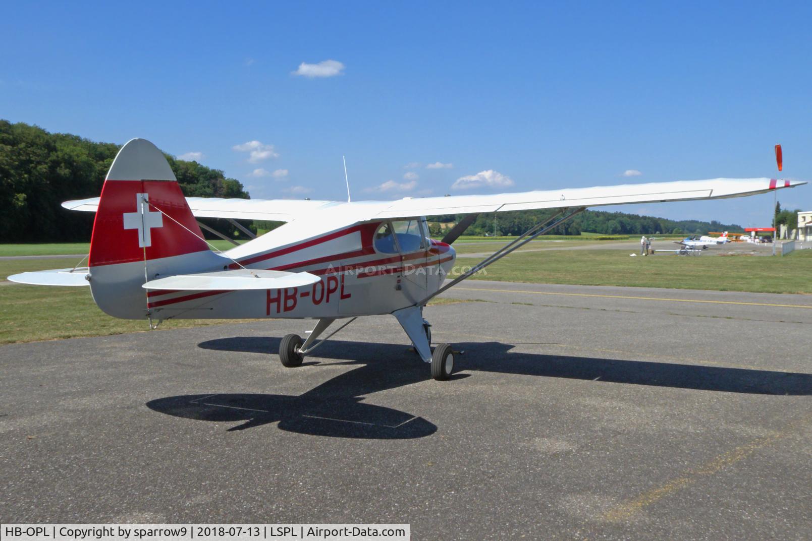 HB-OPL, 1955 Piper PA-22-150 Tri Pacer C/N 22-2865, At Bleienbach