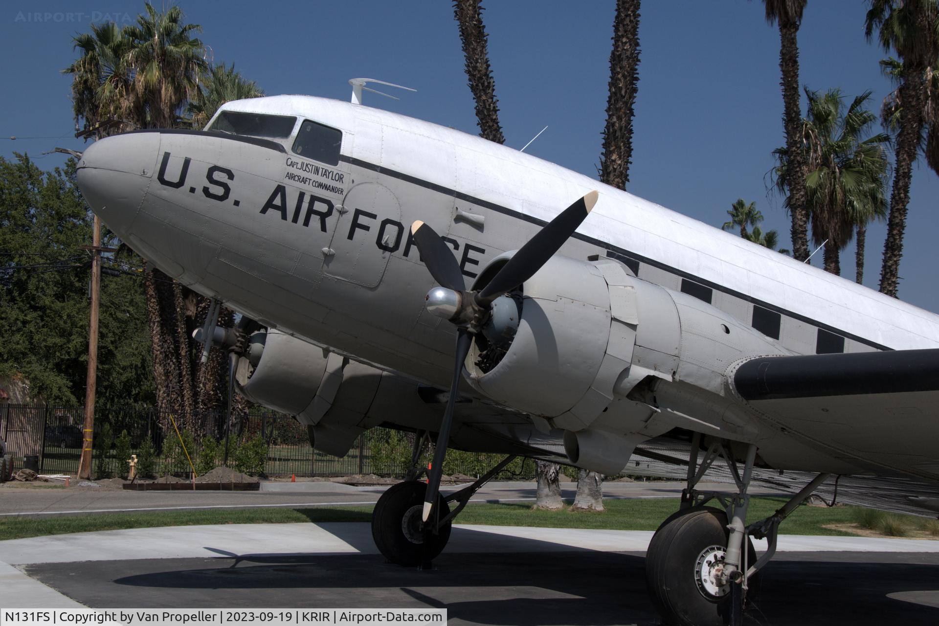 N131FS, 1944 Douglas C-47B-25-DK C/N 16172/32920, Douglas TC-47B-30-DK Skytrain at the gate of Flabob airport, California. Sept 2023.