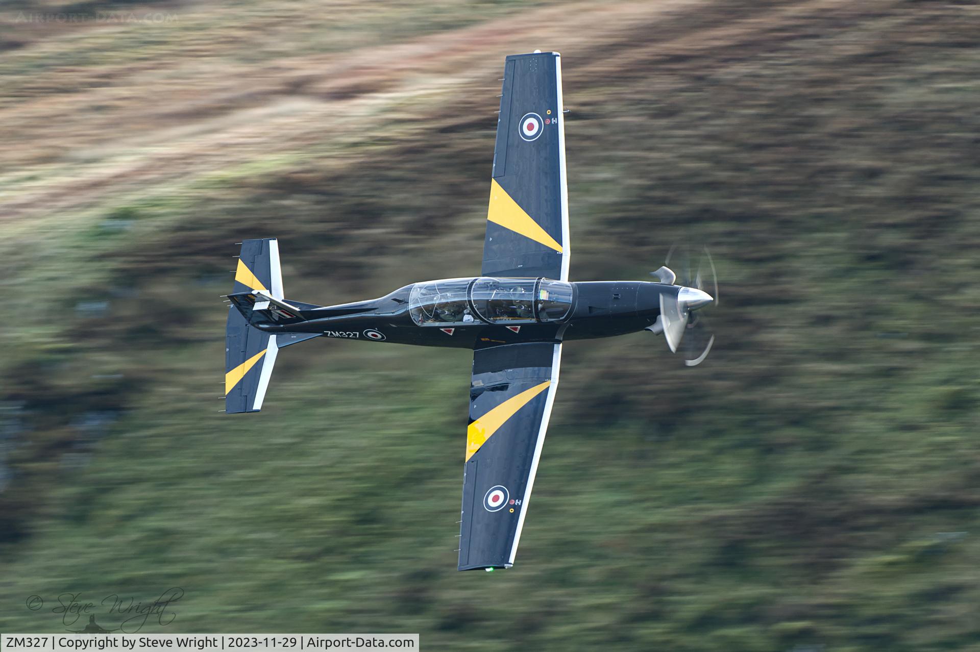 ZM327, 2018 Beechcraft T-6C Texan T.1 C/N PM-125, Cad West, Mach Loop. Wales UK