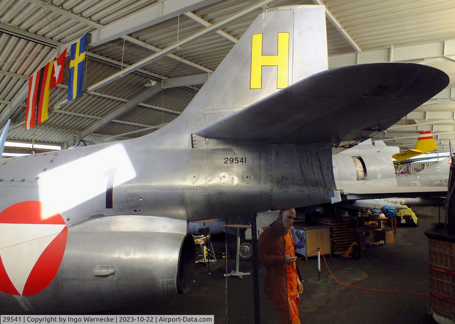 29541, Saab J-29F Tunnan C/N 29541, SAAB J29F Tunnan at the Österreichisches Luftfahrtmuseum (Austrian Aviation Museum), Graz-Thalerhof