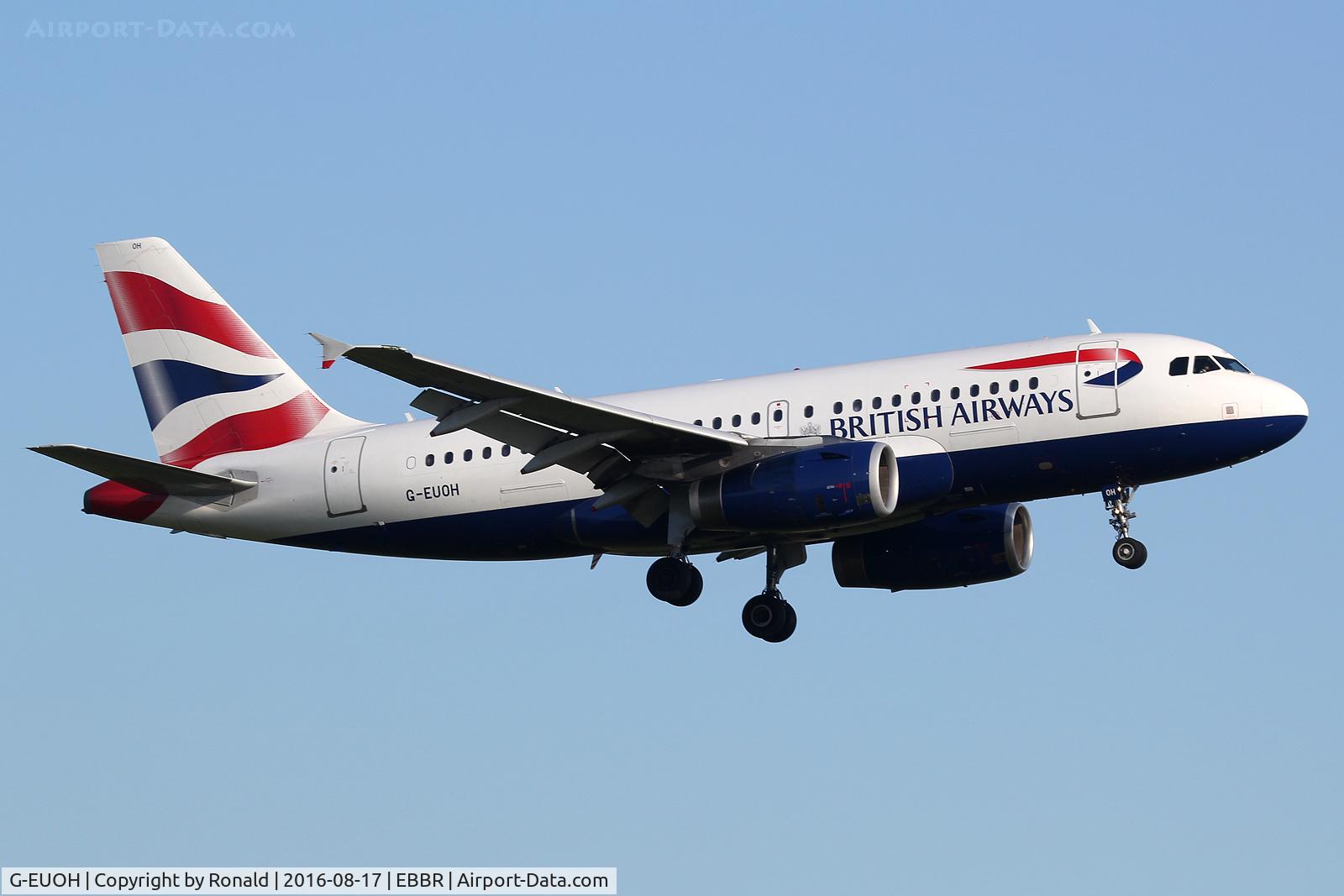 G-EUOH, 2001 Airbus A319-131 C/N 1604, at bru