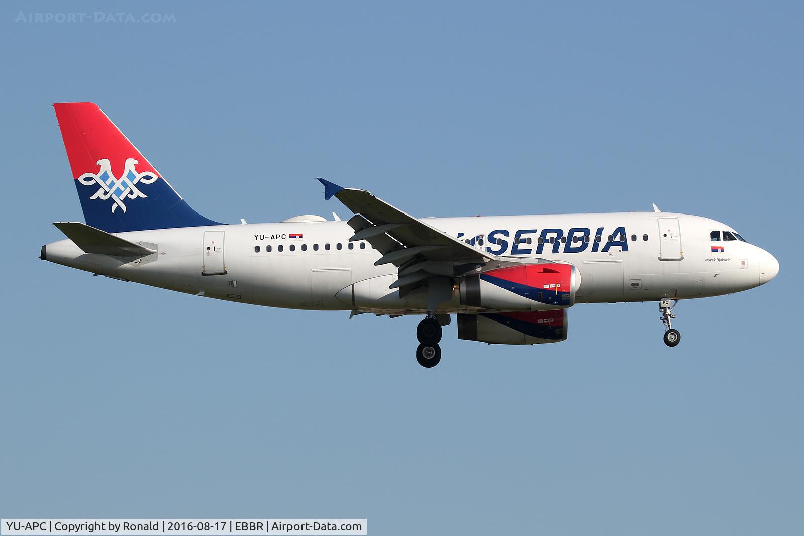 YU-APC, 2005 Airbus A319-132 C/N 2621, at bru