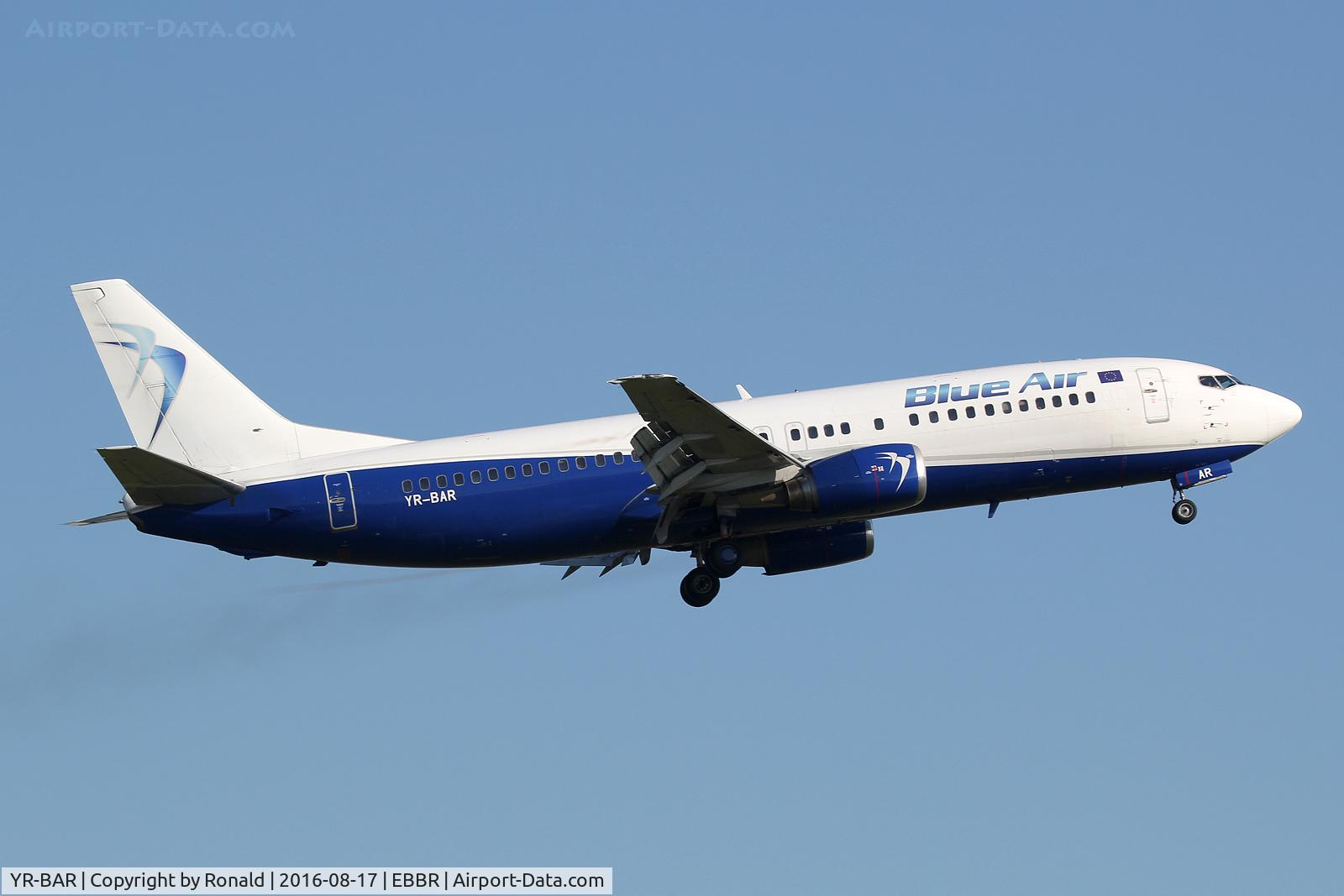 YR-BAR, 1991 Boeing 737-4Q8 C/N 25371, at bru