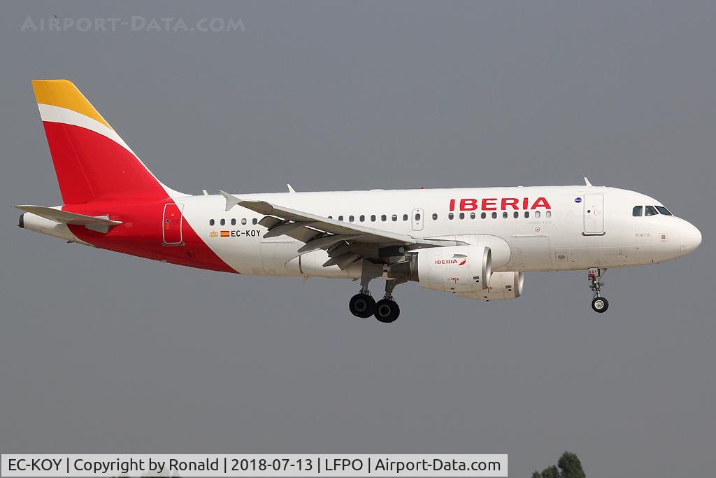 EC-KOY, 2008 Airbus A319-111 C/N 3443, at orly
