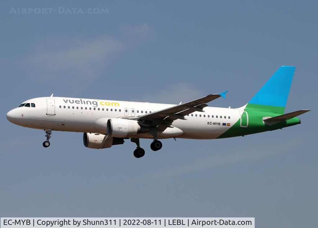 EC-MYB, 2006 Airbus A320-214 C/N 2902, Landing rwy 24R with Level tail c/s