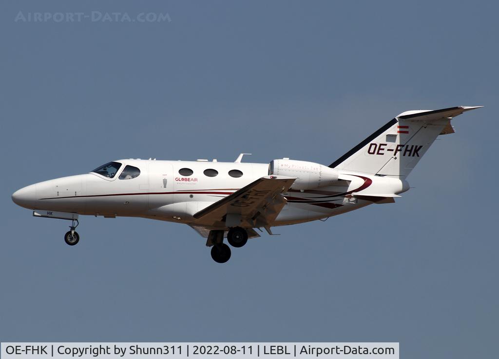OE-FHK, 2010 Cessna 510 Citation Mustang Citation Mustang C/N 510-0315, Landing rwy 24R