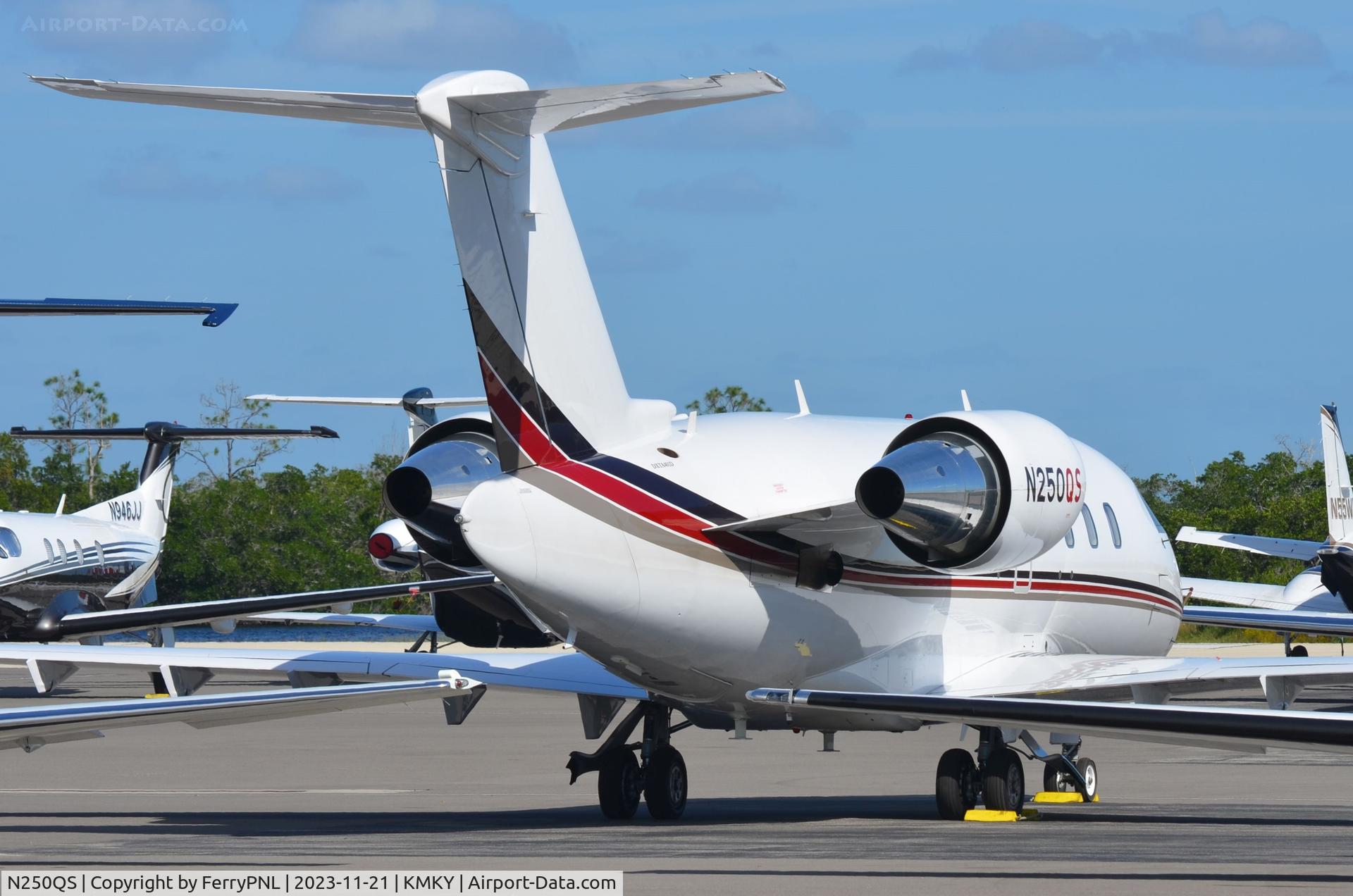 N250QS, 2022 Bombardier Challenger 650 C/N 6177, Netjets CL650 parked at Marco Island Airport