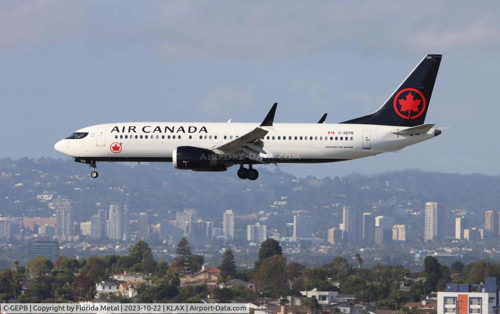 C-GEPB, 2019 Boeing 737-8 MAX C/N 61240, ACA 737-8 zx YVR-LAX