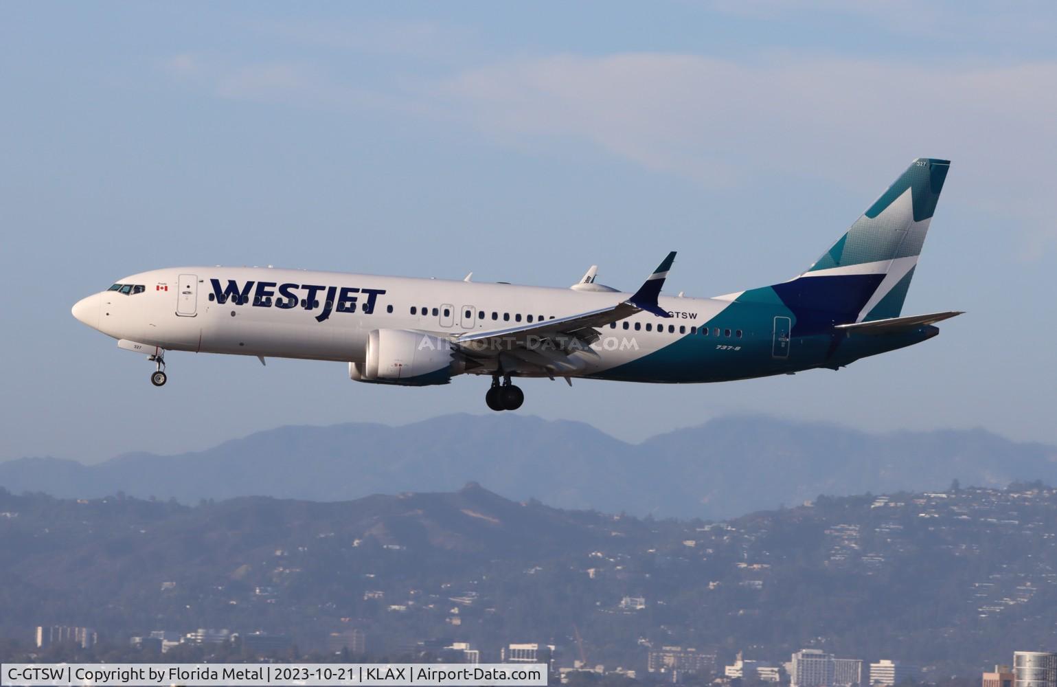 C-GTSW, 2023 Boeing 737-8 MAX C/N 60549, WJA 737-8 zx YYC-LAX