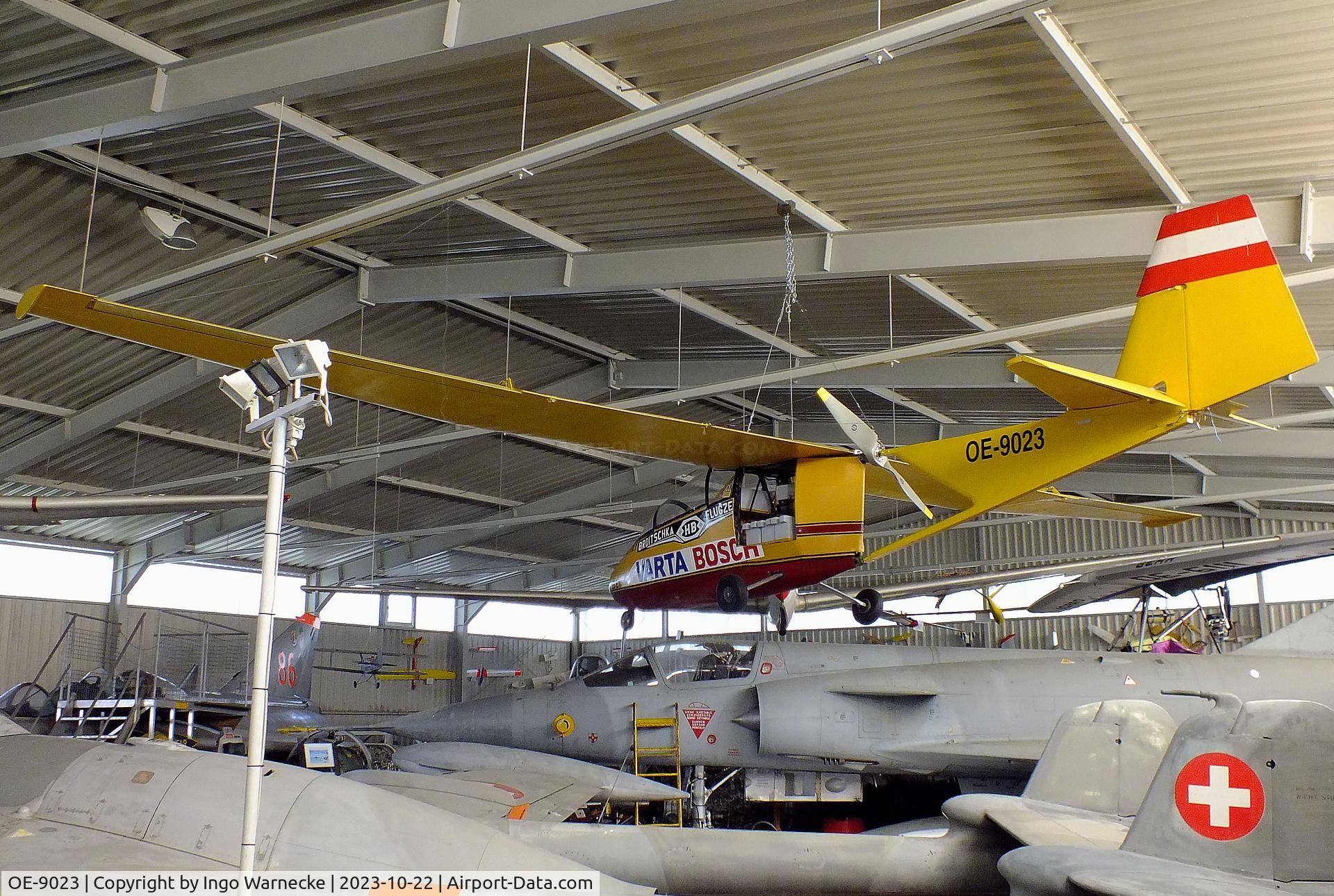 OE-9023, 1973 Militky-Brditschka MB-1E C/N 051, Militky-Brditschka MB-1E (world's first electric airplane) at the Österreichisches Luftfahrtmuseum (Austrian Aviation Museum), Graz-Thalerhof