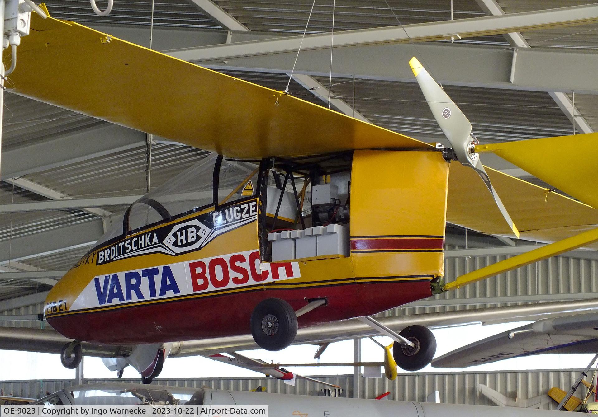 OE-9023, 1973 Militky-Brditschka MB-1E C/N 051, Militky-Brditschka MB-1E (world's first electric airplane) at the Österreichisches Luftfahrtmuseum (Austrian Aviation Museum), Graz-Thalerhof