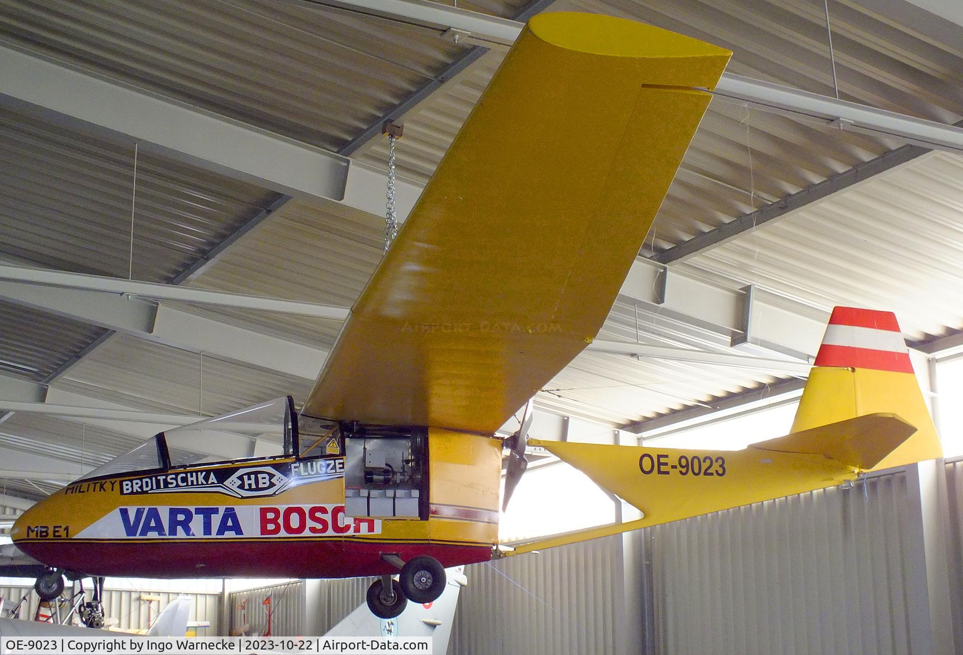 OE-9023, 1973 Militky-Brditschka MB-1E C/N 051, Militky-Brditschka MB-1E (world's first electric airplane) at the Österreichisches Luftfahrtmuseum (Austrian Aviation Museum), Graz-Thalerhof